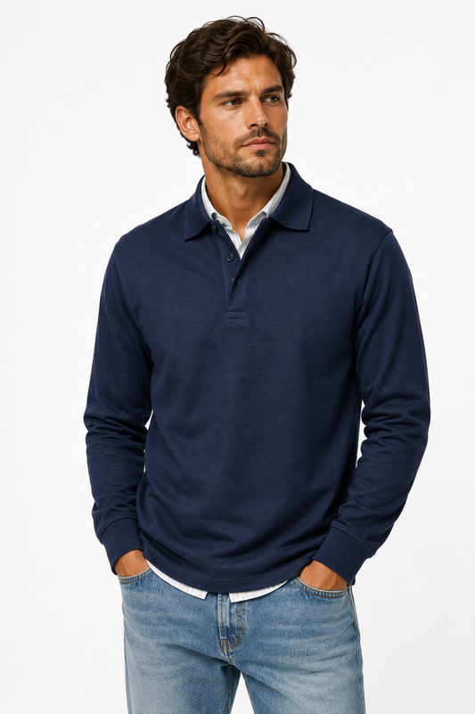 RAUL - Comfortabele Polo met Lange Mouwen
