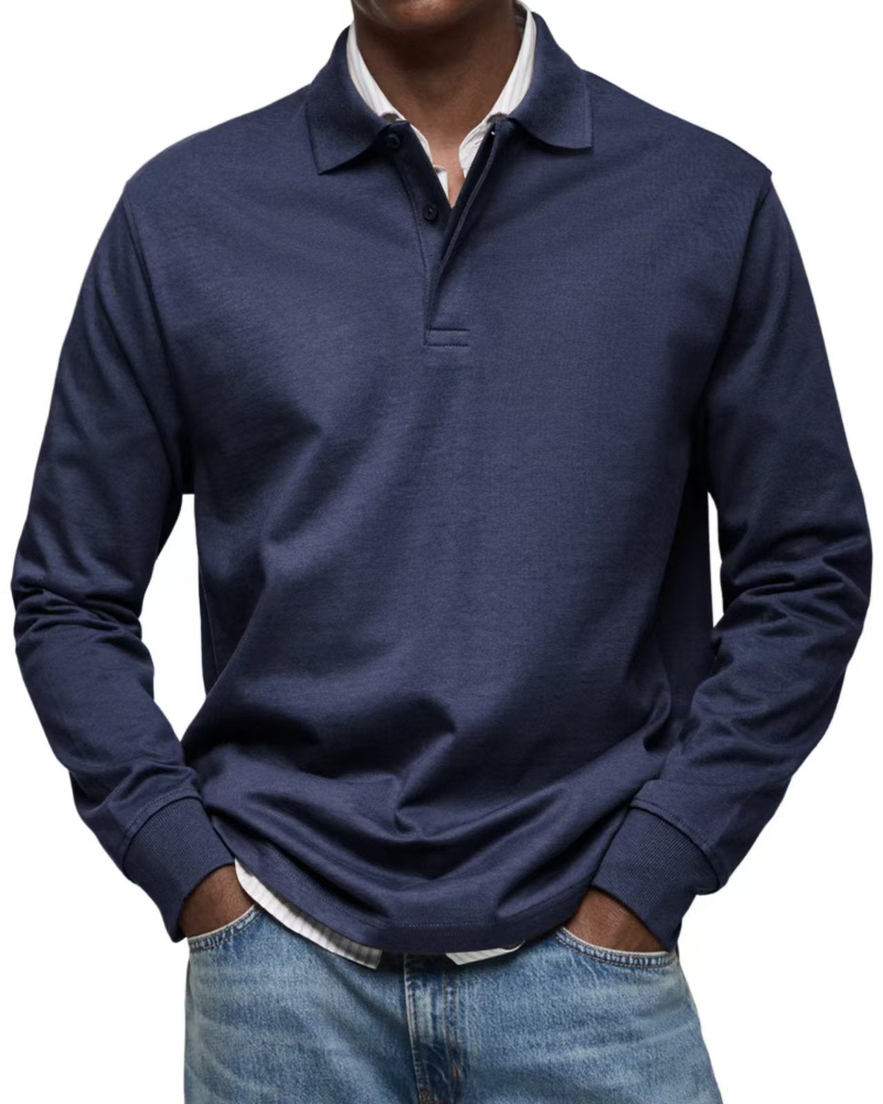 RAUL - Comfortabele Polo met Lange Mouwen